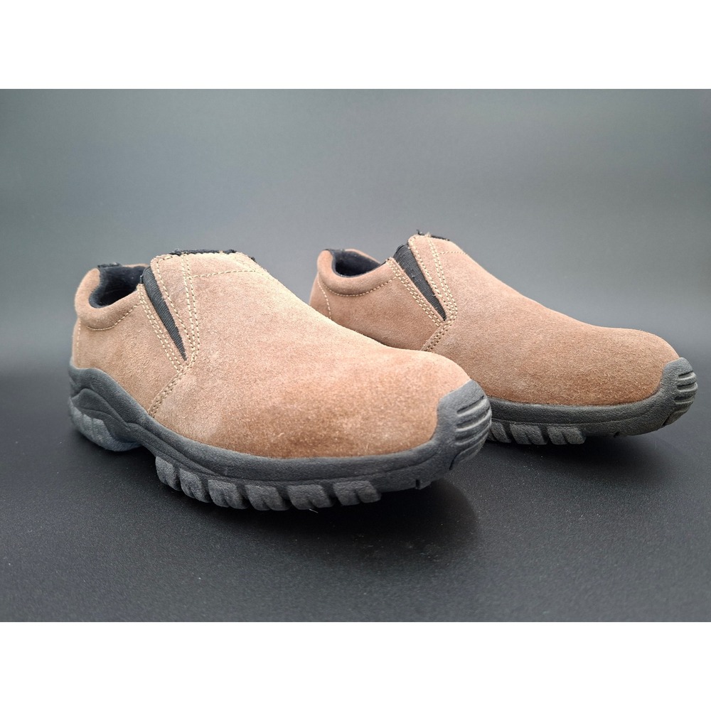 Northwest Territory Mens Size 7.5 Tan Suede Slip On Loafers Rugged Work Shoes